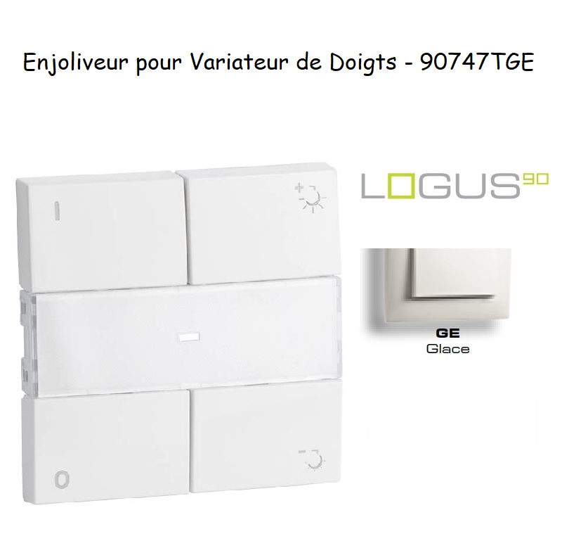 Enjoliveur pour Variateur RLC de doigts Logus 90 90747TGE Glace