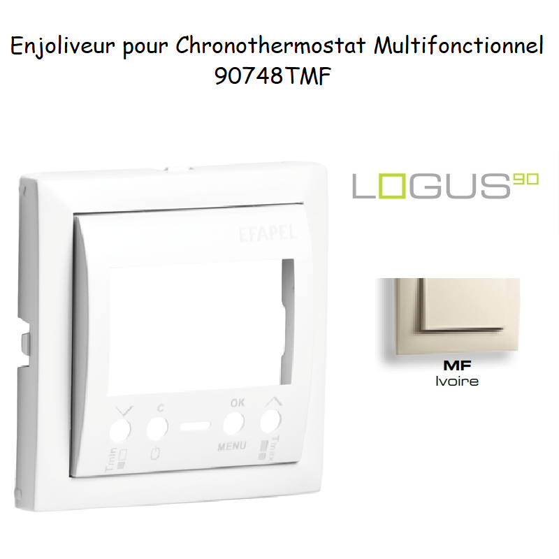 Enjoliveur pour Chonothermostat Logus 90748 TMF Ivoire