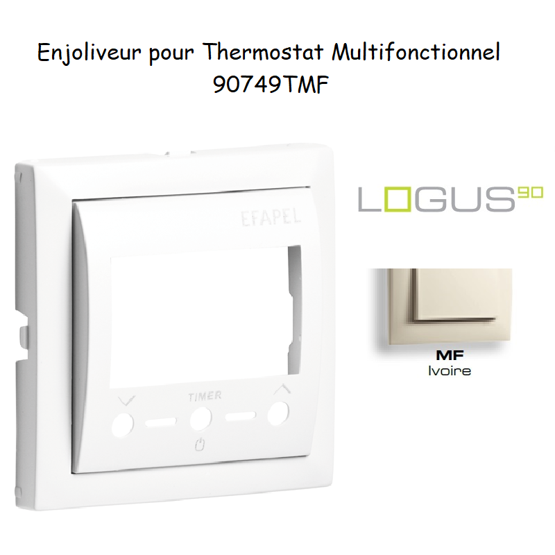 Enjoliveur pour Chonothermostat avec capteur IR Logus 90749 TMF Ivoire