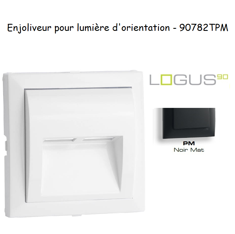 Enjoliveur pour lumière dorientation logus 90 90782TPM Noir MAT