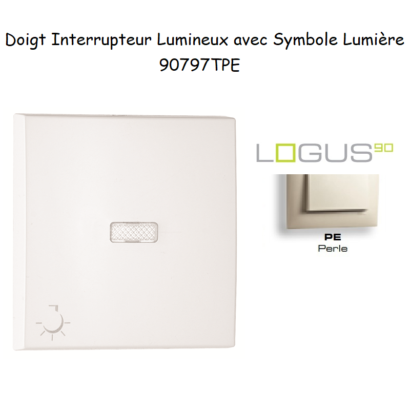 Doigt pour interrupteur lumineux avec symbole lumière Logus 90797TPE