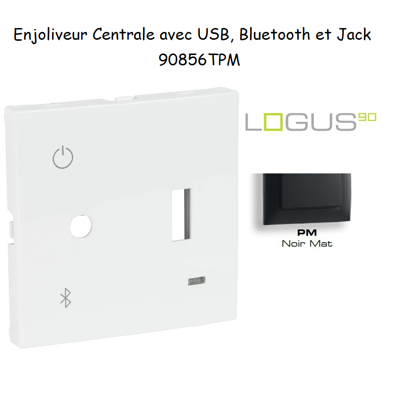 Enjoliveur pour Centrale avec USB, Bluetooth et Jack 3,5 mm 90856TPM