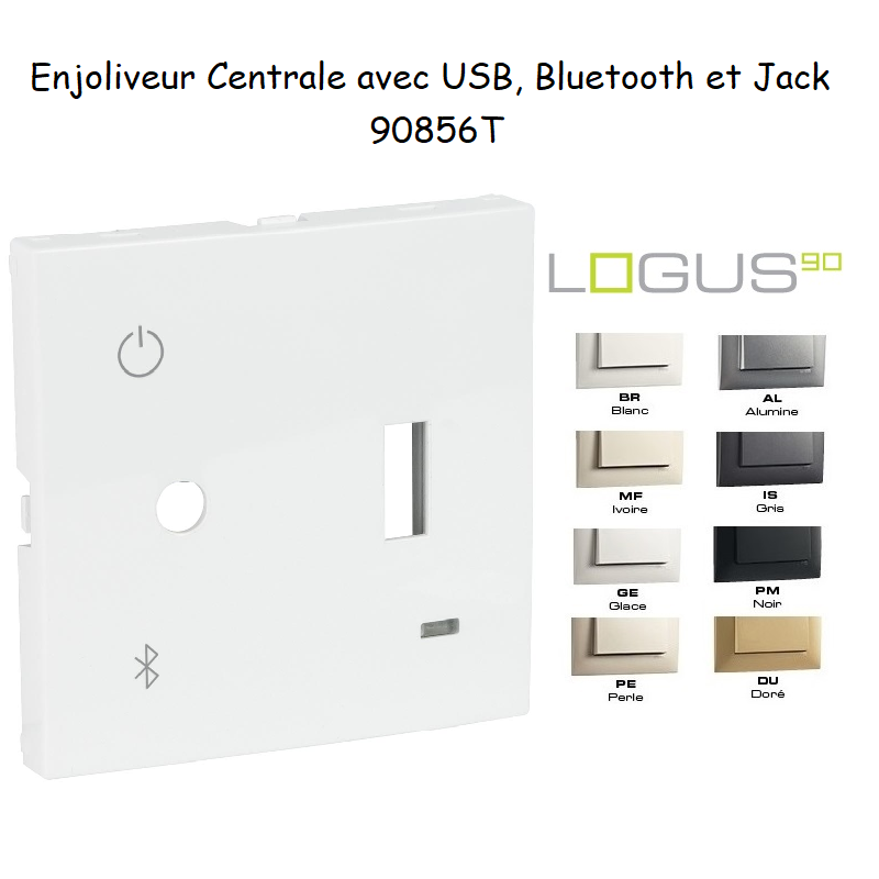 Enjoliveur pour Centrale avec USB, Bluetooth et Jack 3,5 mm 90856T