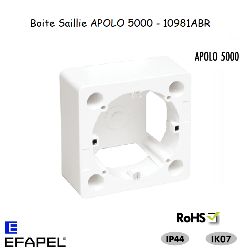 Boite Saillie pour Apolo 5000 10981ABR