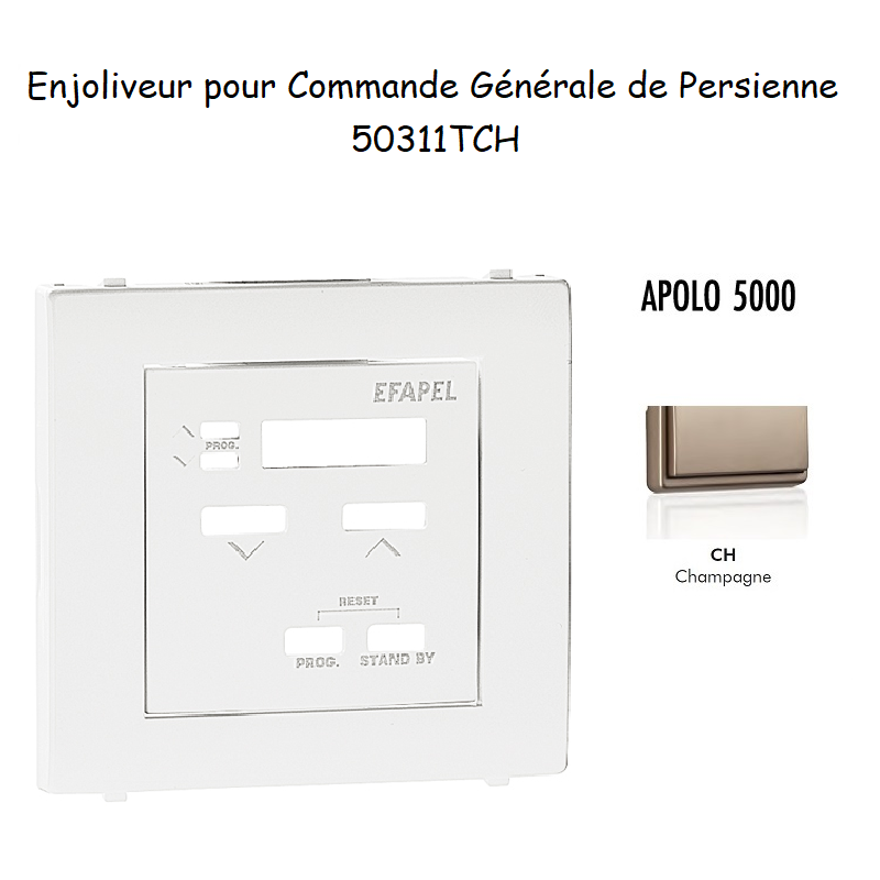 Enjoliveur pour commande générale de persienne APOLO5000 50311TCh Champagne
