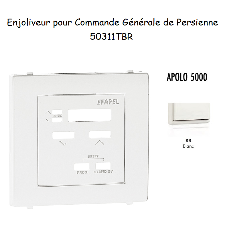 Enjoliveur pour commande générale de persienne APOLO5000 50311TBR Blanc