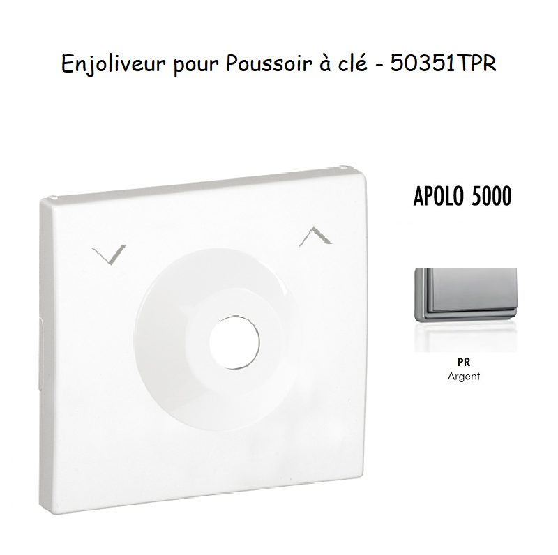 Enjoliveur pour poussoir à clé Apolo 50351TPR Argent