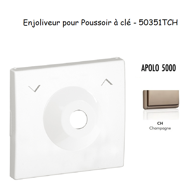 Enjoliveur pour poussoir à clé Apolo 50351TCH Champagne