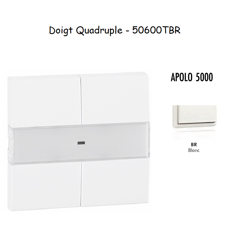 Doigt quadruple APOLO5000 50600TBR Blanc