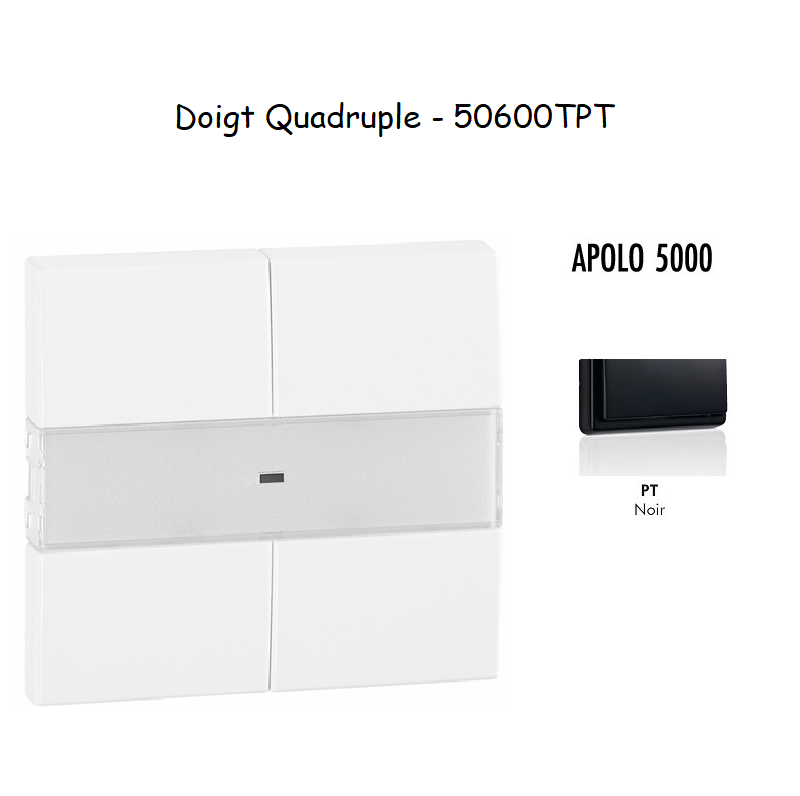 Doigt quadruple APOLO5000 50600TPT Noir