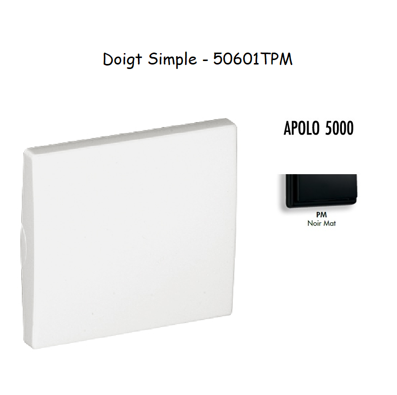 Doigt simple APOLO5000 50601TPM Noir MAT