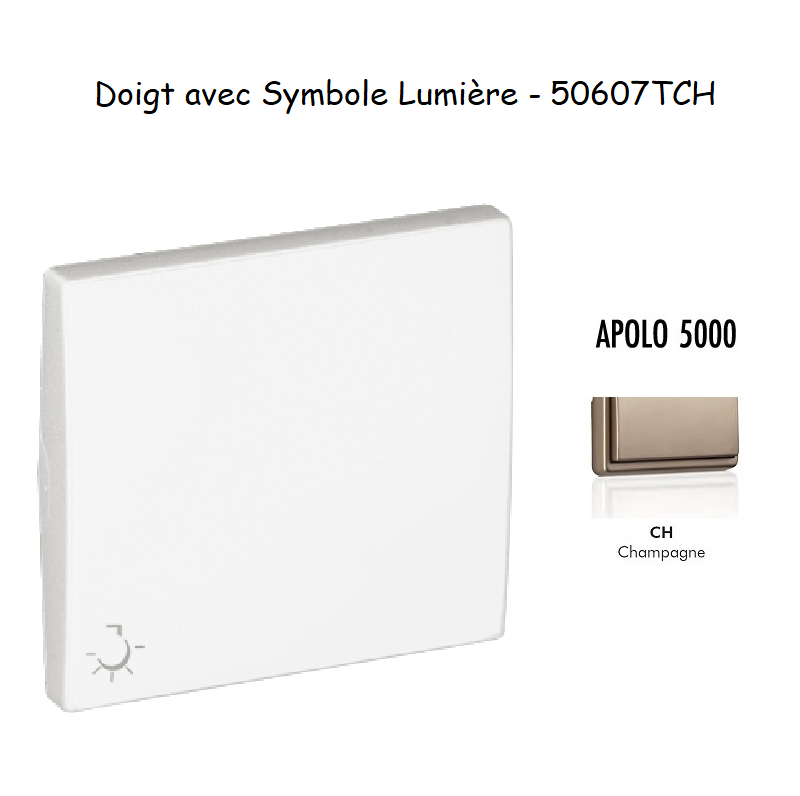 Doigt avec symbole Lumière  APOLO5000 50607TCH