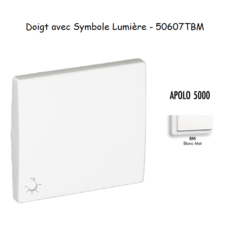 Doigt avec symbole Lumière  APOLO5000 50607TBM