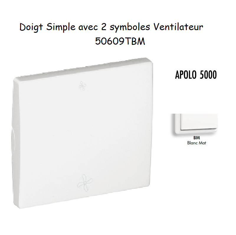 Doigt avec 2 symboles ventilateur APOLO5000 50609TBM