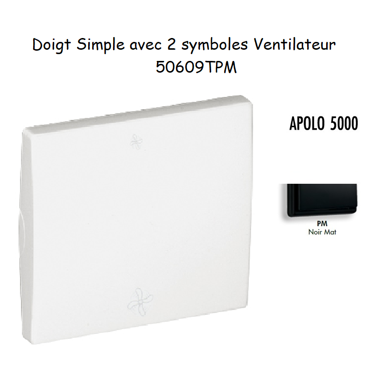 Doigt avec 2 symboles ventilateur APOLO5000 50609TPM