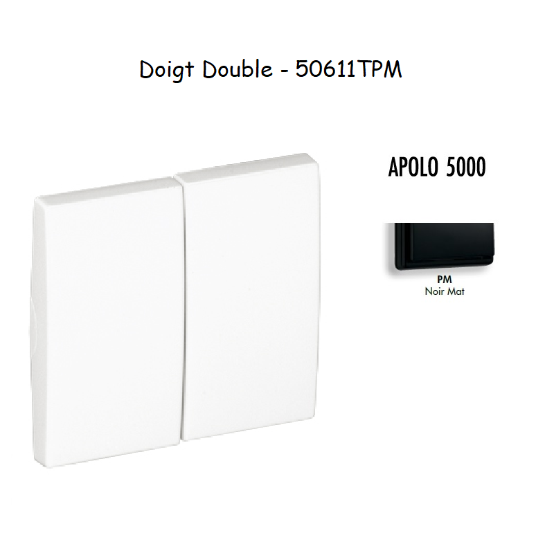 Doigt Double APOLO5000 50611TPM Noir MAT