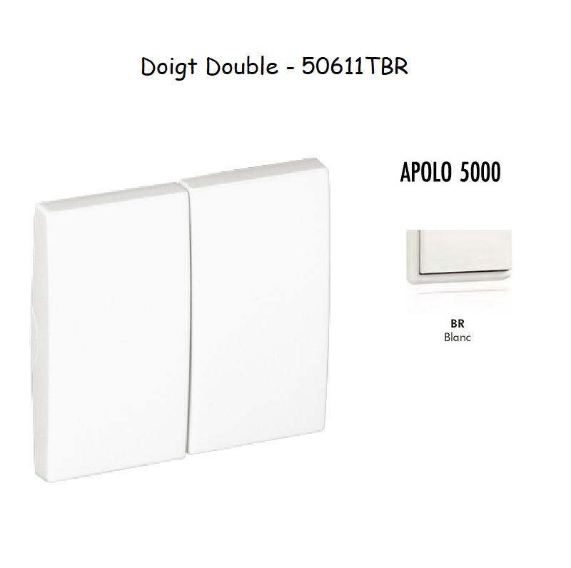 Doigt Double APOLO5000 50611TBR Blanc