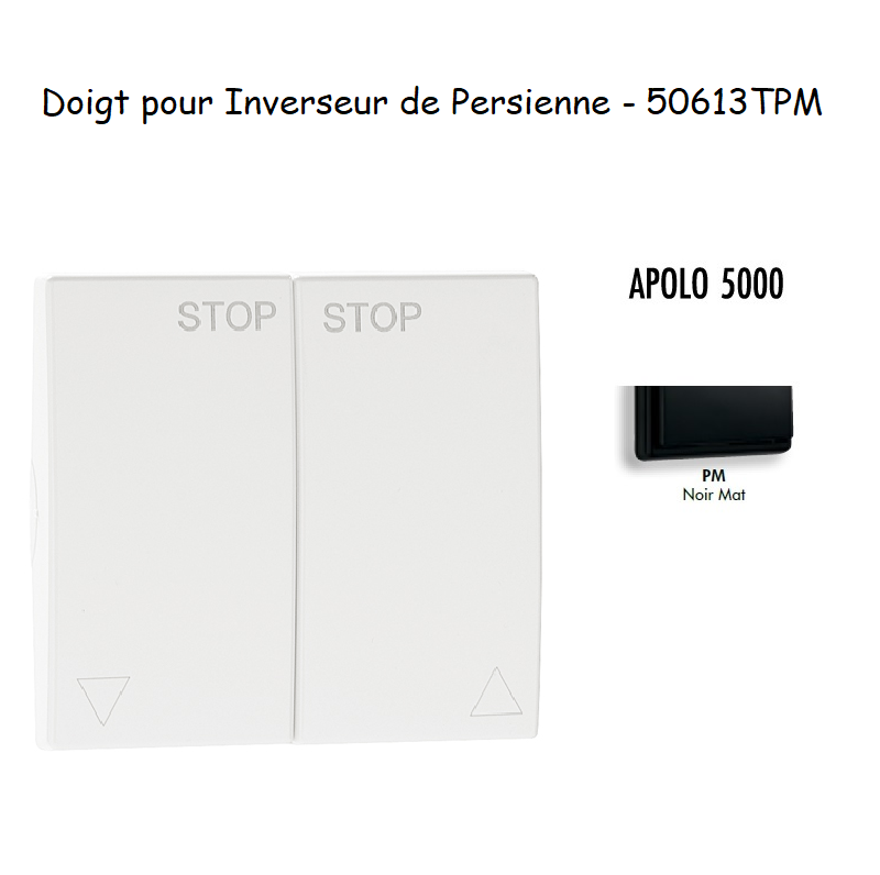 Doigt Inverseur de persienne APOLO5000 50613TPM Noir MAT