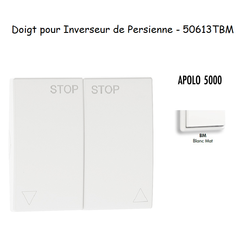 Doigt Inverseur de persienne APOLO5000 50613TBM Blanc MAT