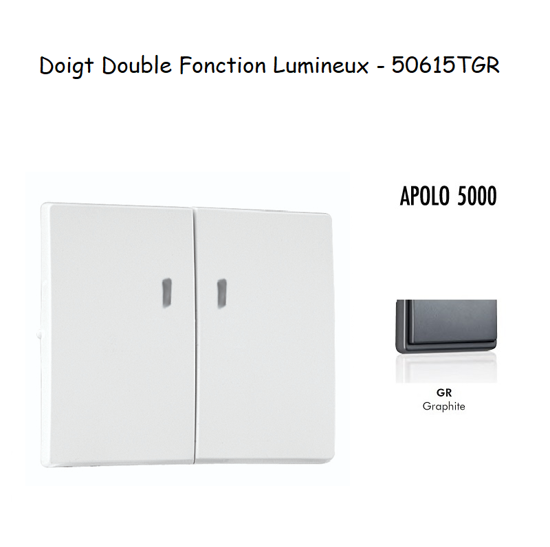 Doigt Double Fonction Lumineux APOLO5000 50615TGR Graphite