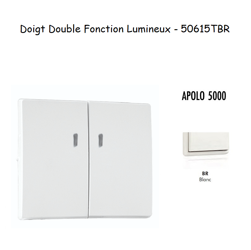 Doigt Double Fonction Lumineux APOLO5000 50615TBR Blanc