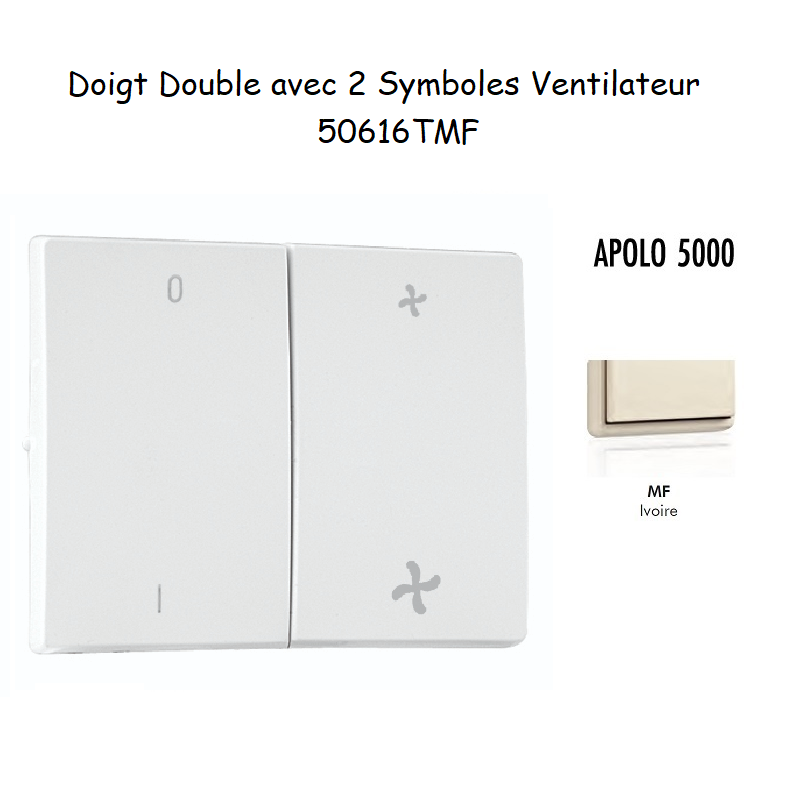 Doigt avec 2 symboles ventilateur APOLO5000 50616TMF