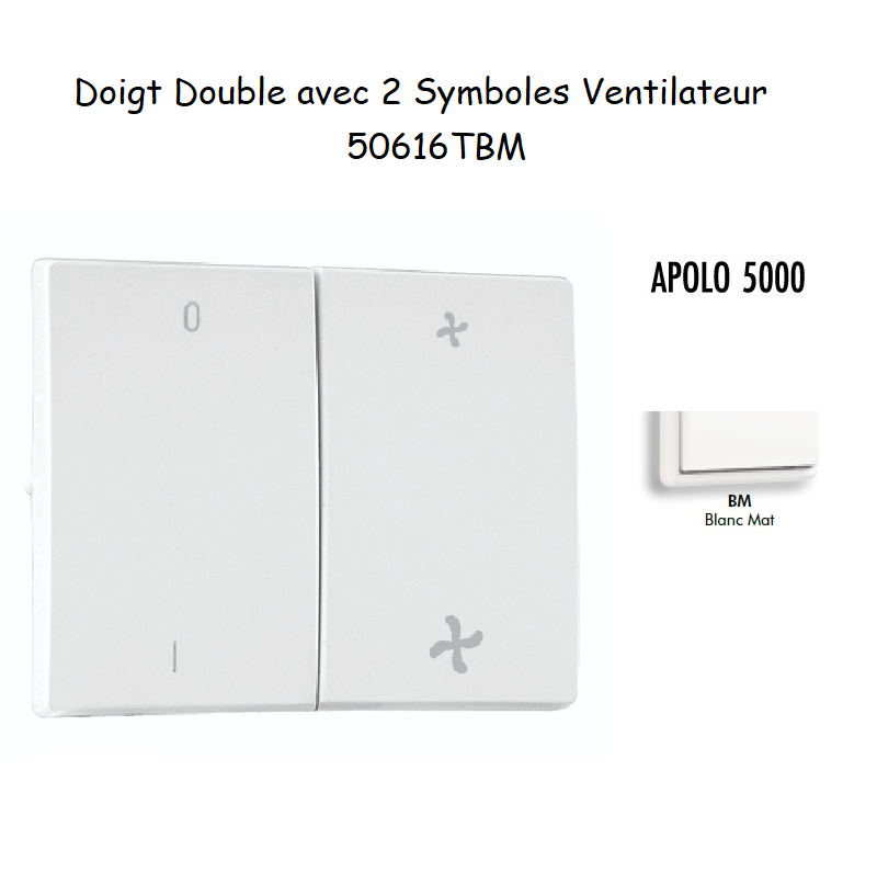 Doigt avec 2 symboles ventilateur APOLO5000 50616TBM