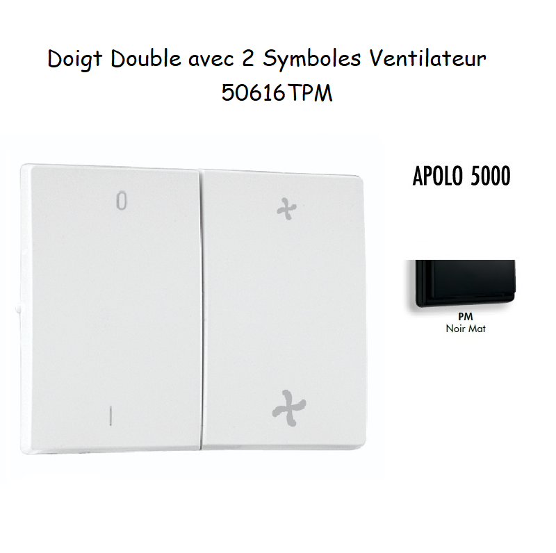 Doigt avec 2 symboles ventilateur APOLO5000 50616TPM