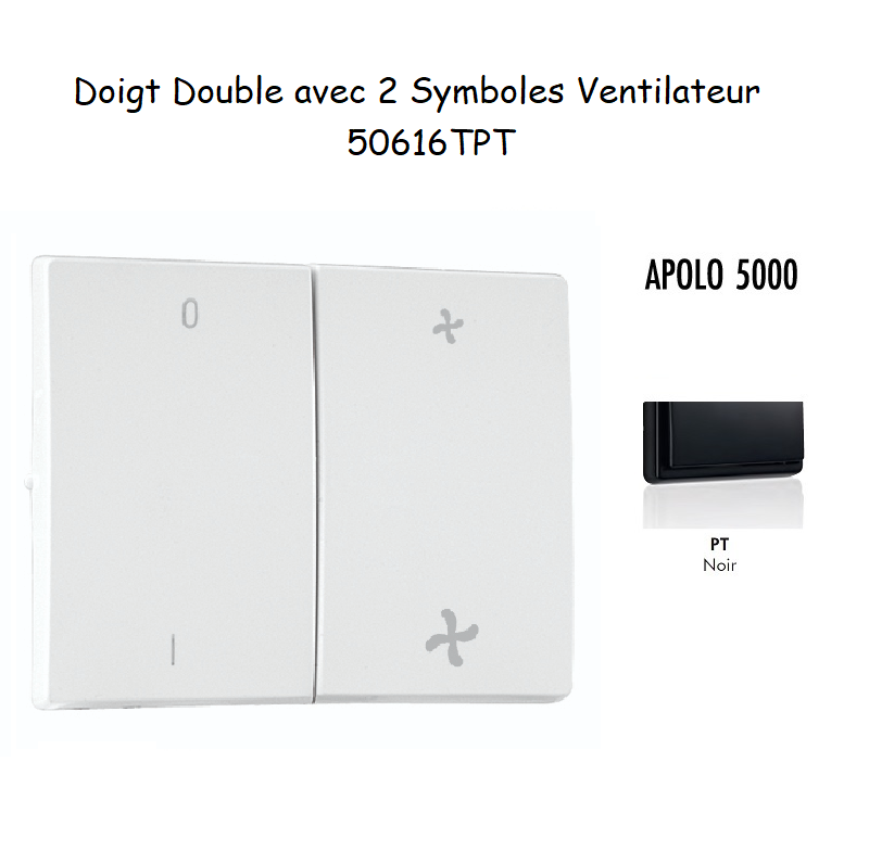 Doigt avec 2 symboles ventilateur APOLO5000 50616TPT