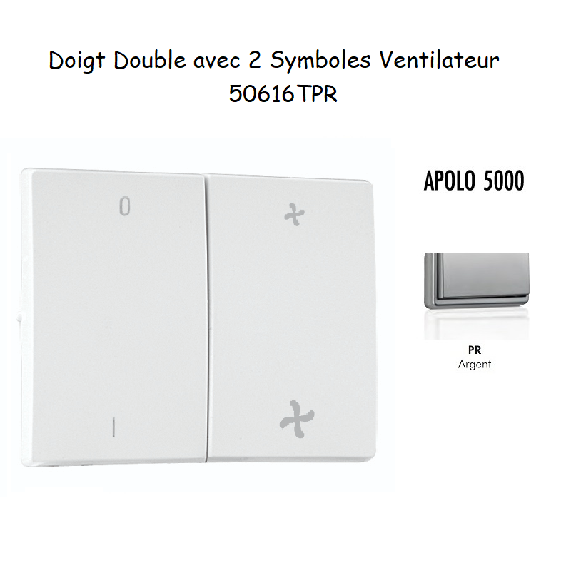 Doigt avec 2 symboles ventilateur APOLO5000 50616TPR