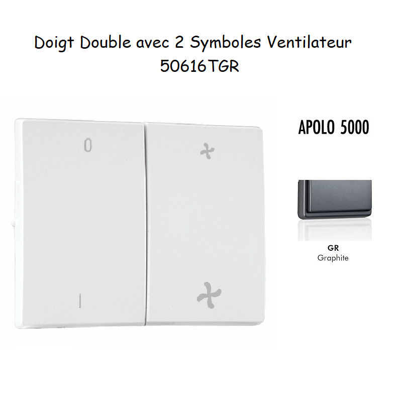 Doigt avec 2 symboles ventilateur APOLO5000 50616TGR
