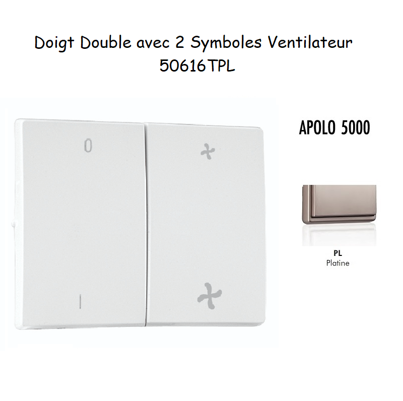 Doigt avec 2 symboles ventilateur APOLO5000 50616TPL