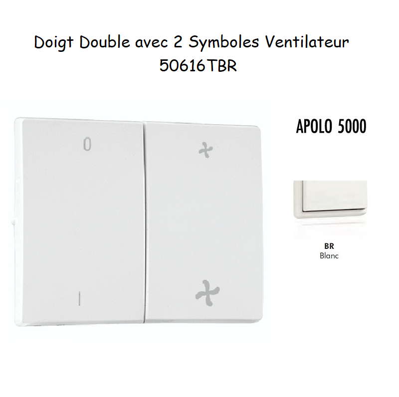 Doigt avec 2 symboles ventilateur APOLO5000 50616TBR