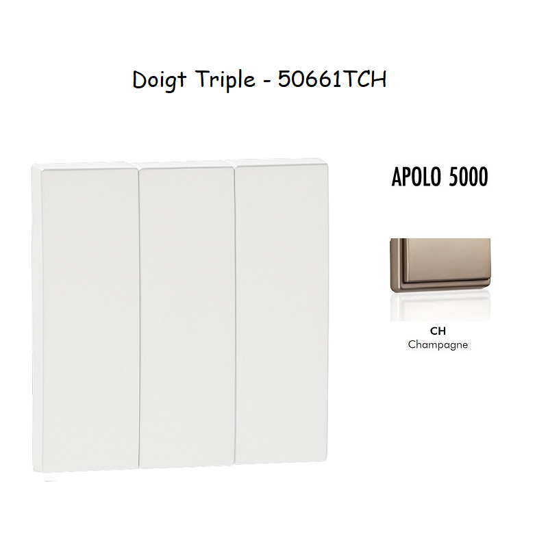 Doigt triple APOLO5000 50661TCH Champagne