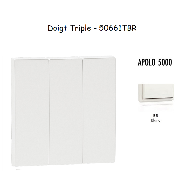 Doigt triple APOLO5000 50661TBR Blanc