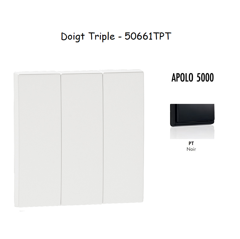 Doigt triple APOLO5000 50661TPT Noir