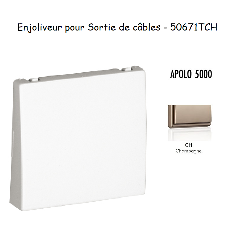 Enjoliveur rosette passage de cable APOLO5000 50671TCH Champagne