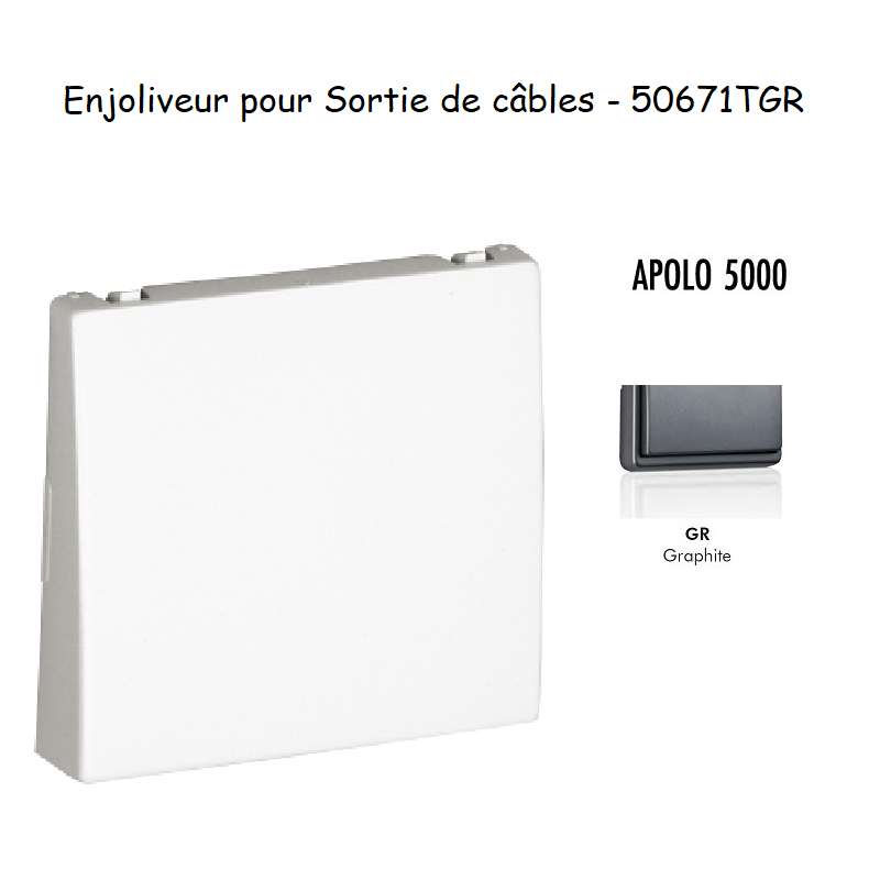 Enjoliveur rosette passage de cable APOLO5000 50671TGR Graphite