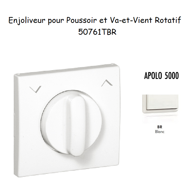 Enjoliveurpoussoir et va-et-vient rotatif APOLO5000 50761TBR Blanc