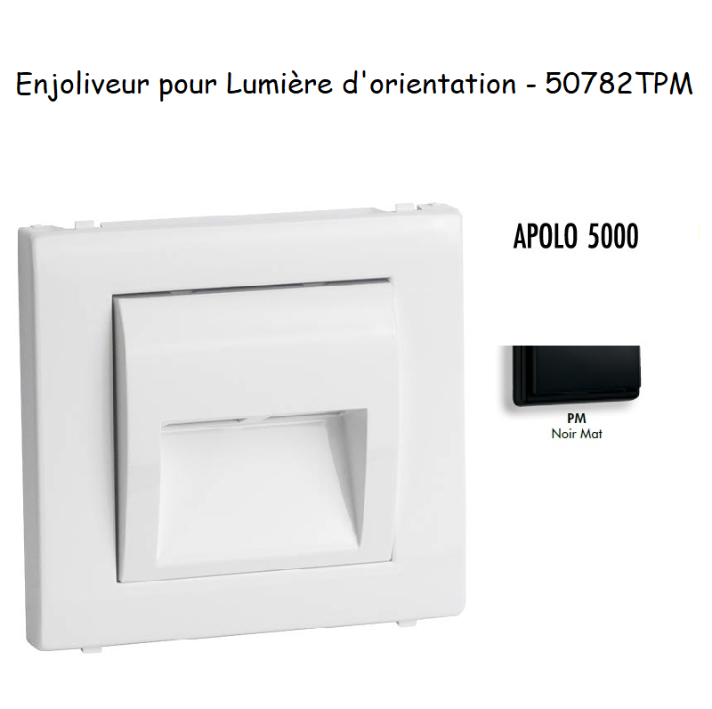 Enjoliveur pour lumière dorientation apolo 5000 50782TPM Noir MAT