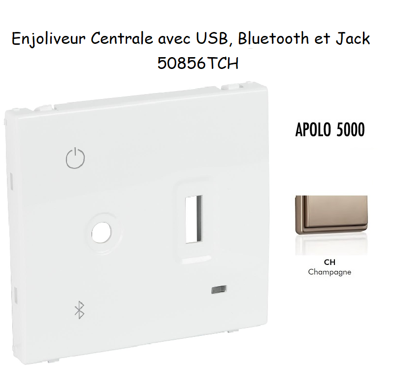 Enjoliveur pour Centrale avec USB, Bluetooth et Jack 3,5 mm 50856TCH