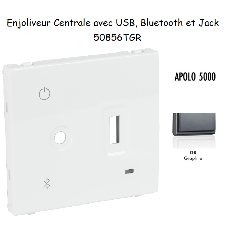 Enjoliveur pour Centrale avec USB, Bluetooth et Jack 3,5 mm 50856TGR