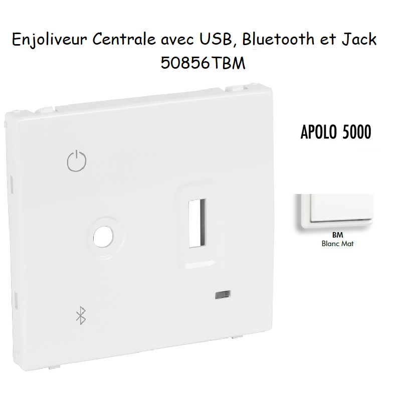 Enjoliveur pour Centrale avec USB, Bluetooth et Jack 3,5 mm 50856TBM