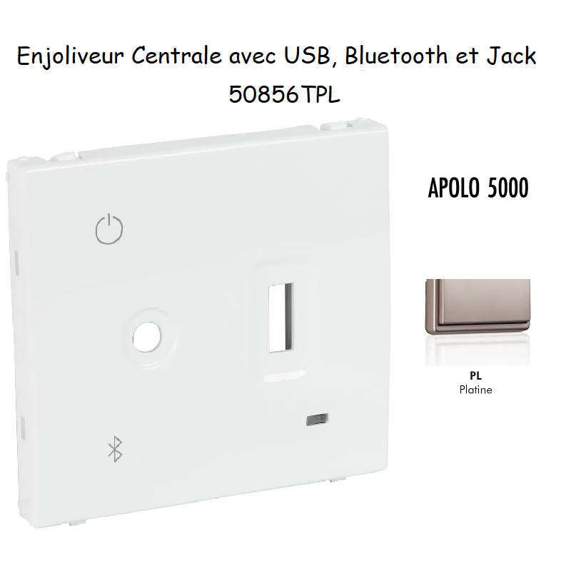 Enjoliveur pour Centrale avec USB, Bluetooth et Jack 3,5 mm 50856TPL