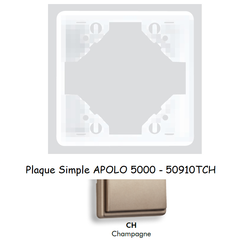 Plaque Simple APOLO5000 50910TCH CHAMPAGNE