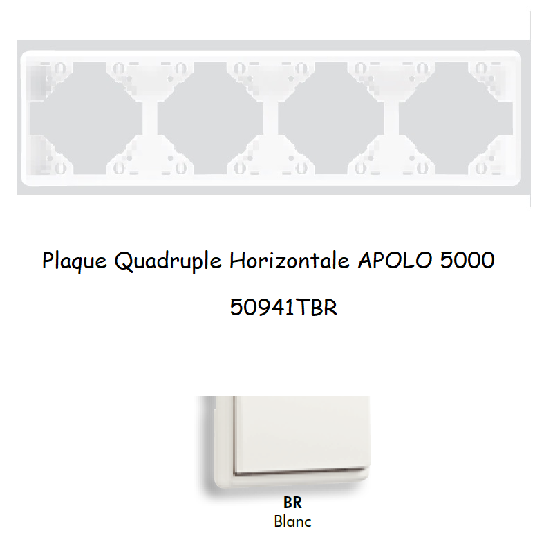 Plaque Quadruple Horizontale APOLO5000 50941TBR
