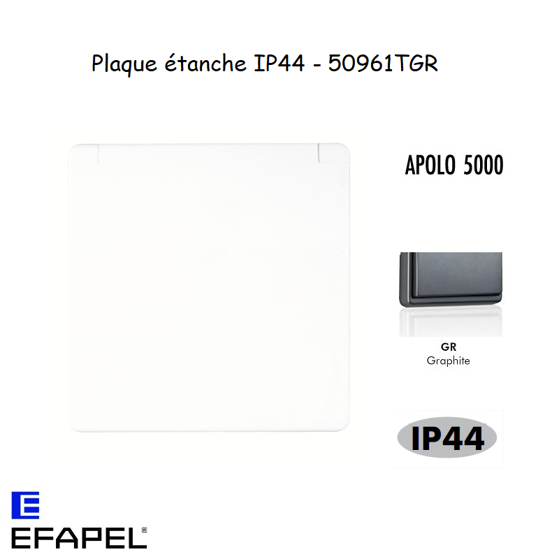 Plaque étanche IP44 APOLO 50961TGR