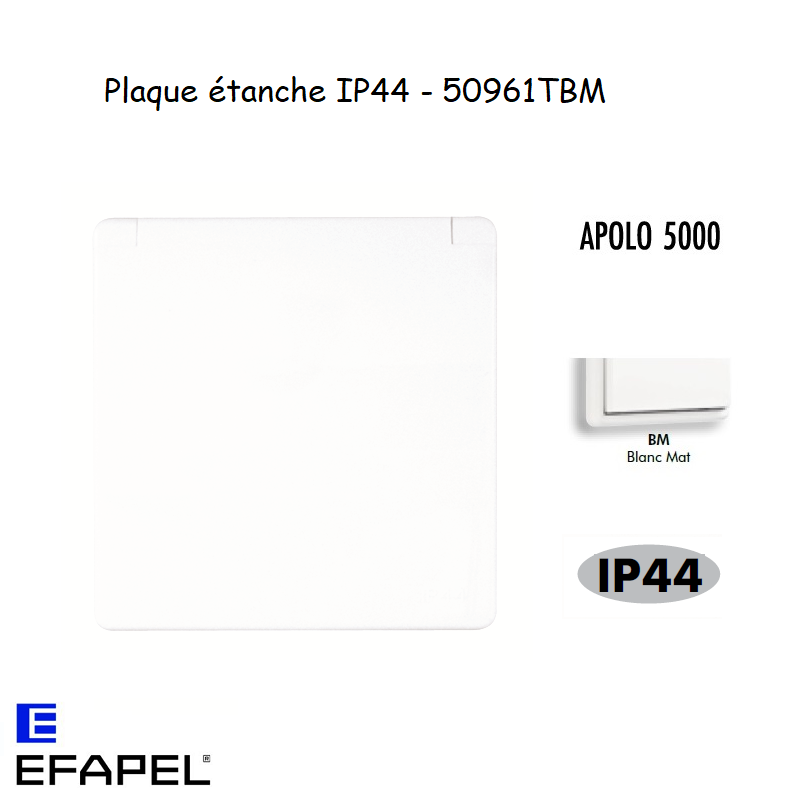 Plaque étanche IP44 APOLO 50961TBM