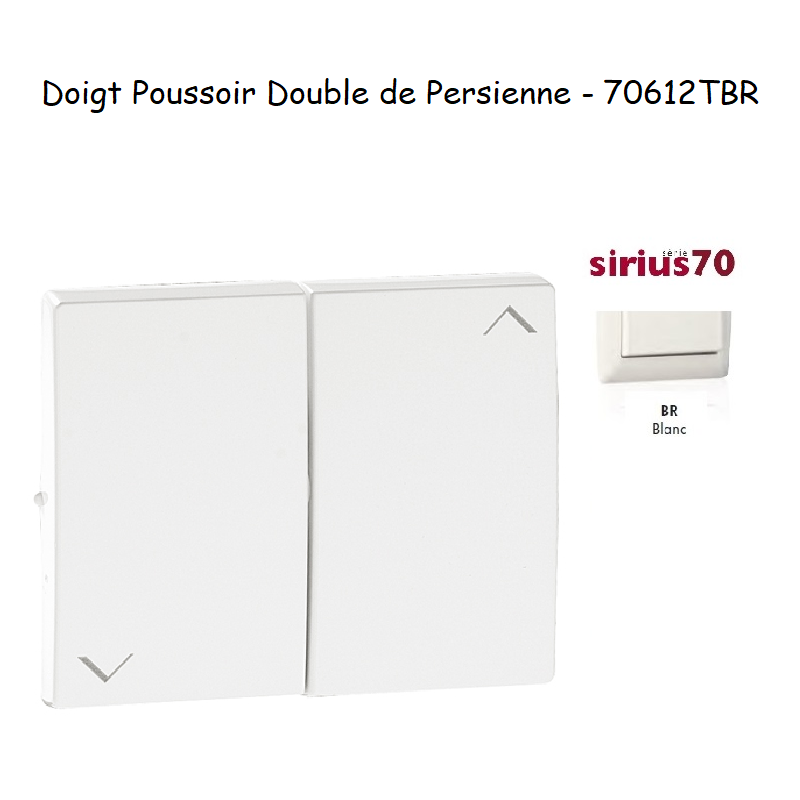 Doigt pour poussoir Double de persienne Sirius 70612TBR Blanc