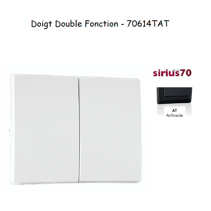 Doigt pour mécanisme double fonction Sirius 70614TAT Anthracite